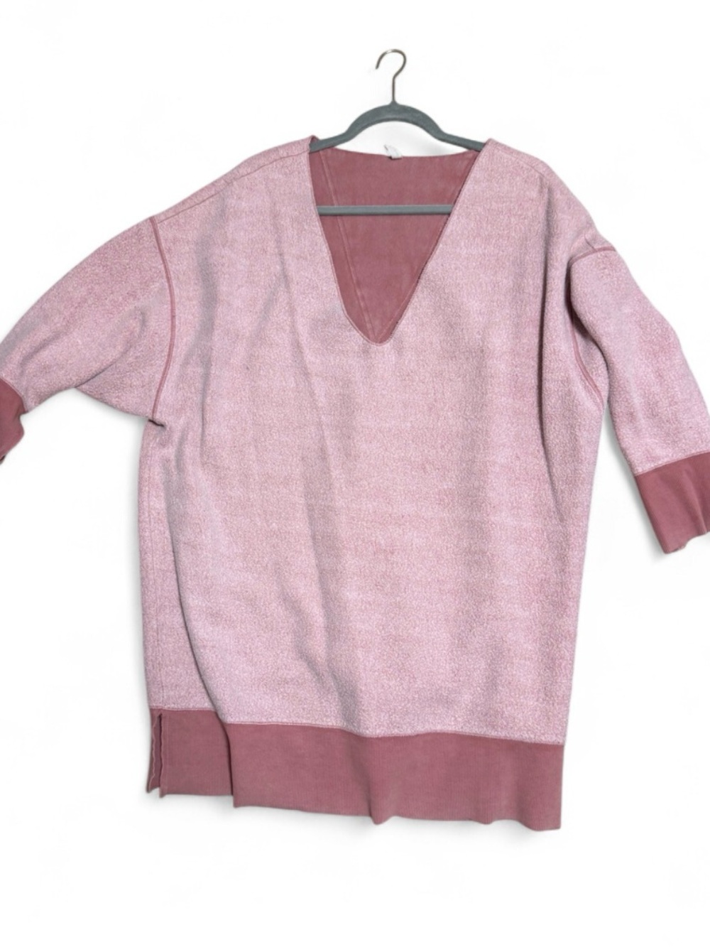 Free people Dusty Rose V-Neck Pullover Sweater